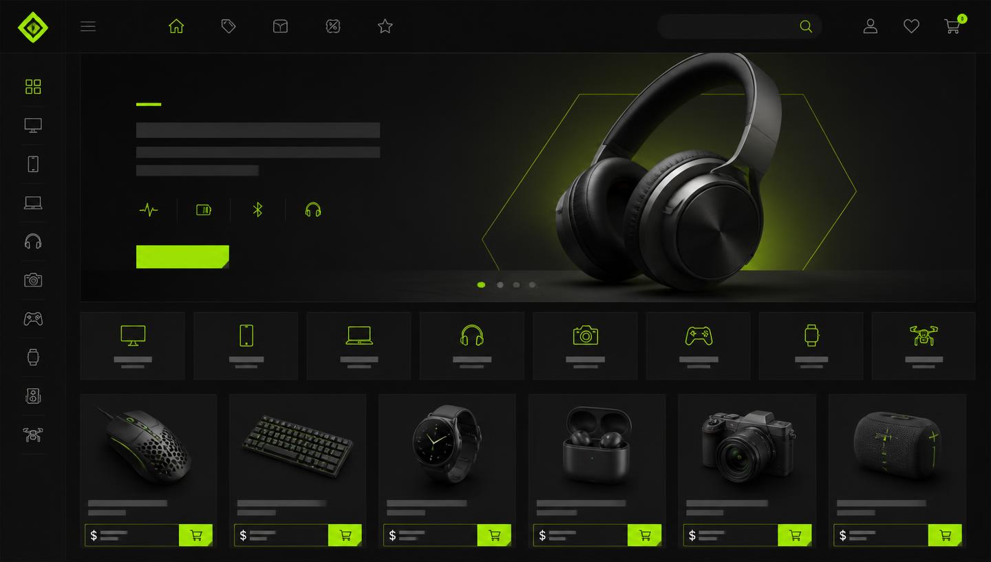 GadgetXpress SA — eCommerce interface built by Kinect Smart Tech